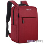 Backpack Travel Bag 15" USB Port and Multi-Pocket Design Red - LB200 - Image 5